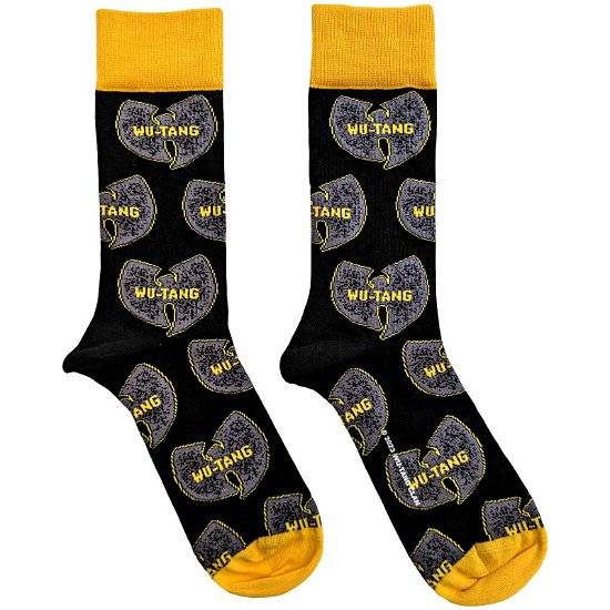 Wu-Tang Clan Unisex Ankle Socks: Grey Logos (UK Size 7 - 11) - Wu-Tang Clan - Merchandise -  - 5056561092409 - 