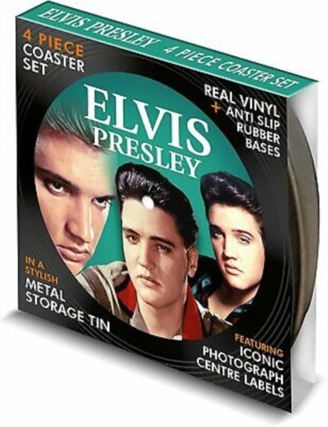Elvis 4 Piece Coaster Set - Elvis 4 Piece Coaster Set - Merchandise - VINLY BUDDY - 5060474054409 - May 13, 2022