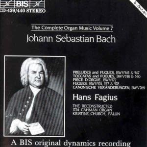 Js Bachorgan Music 7 - Hans Fagius - Muziek - BIS - 7318594394409 - 25 maart 1994