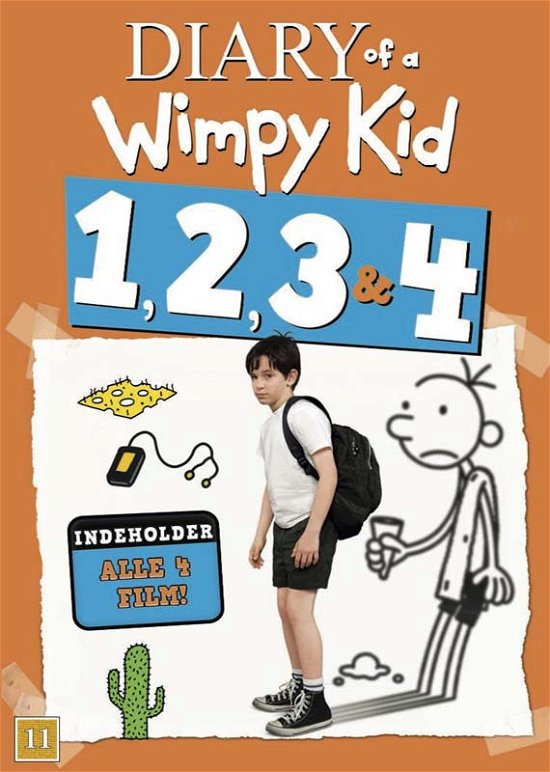 Diary of a Wimpy Kid 1-4 Boxset - Diary of a Wimpy Kid - Filmes -  - 7340112742409 - 1 de fevereiro de 2018