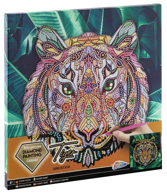 Cover for Grafix · KREA: Diamond art på lærred - Tiger 30 x 30 cm (N/A) [1:a utgåva] (2023)