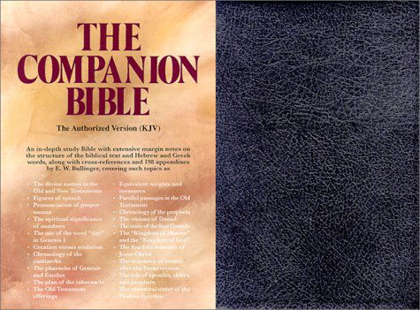 Cover for E. W. Bullinger · Bullinger's Companion Bible, Indexed (Læderbog) [Indexed, Black Leather, King James edition] (1995)