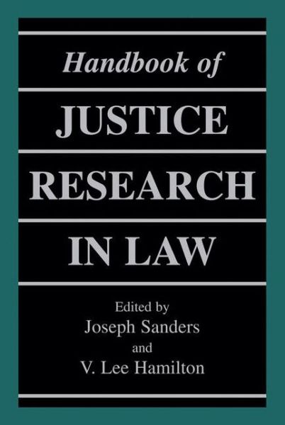 Cover for Joseph Sanders · Handbook of Justice Research in Law (Paperback Book) [Softcover reprint of the original 1st ed. 2001 edition] (2010)