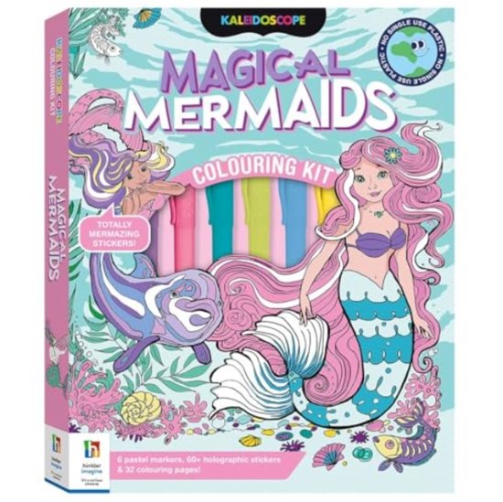Cover for Hinkler Pty Ltd · Kaleidoscope Colouring Kit Pastel Mermaids and More - Colouring Kit (Book) (2023)