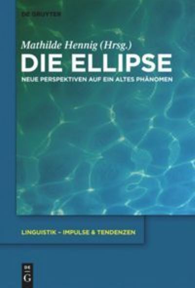Cover for Mathilde Hennig · Die Ellipse neue Perspektiven auf ein altes Phänomen (Book) (2013)