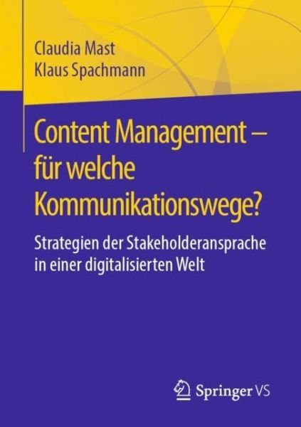 Cover for Mast · Content Management - für welche Ko (Book) (2020)
