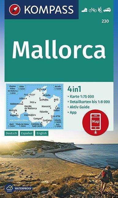 Cover for Mair-Dumont / Kompass · Mallorca, Kompass Walking Map 230 (Innbunden bok) (2019)
