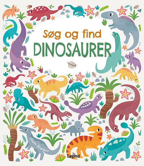 Cover for Søg og find dinosaurerne (Cardboard Book) [1st edition] (2023)