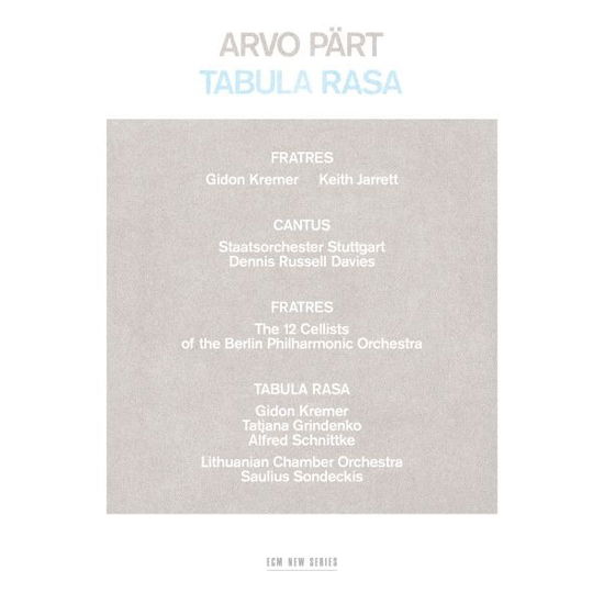 Part: Tabula Rasa - Gidon Kremer - Music - ECM NEW SERIES - 0042281776410 - September 6, 2024