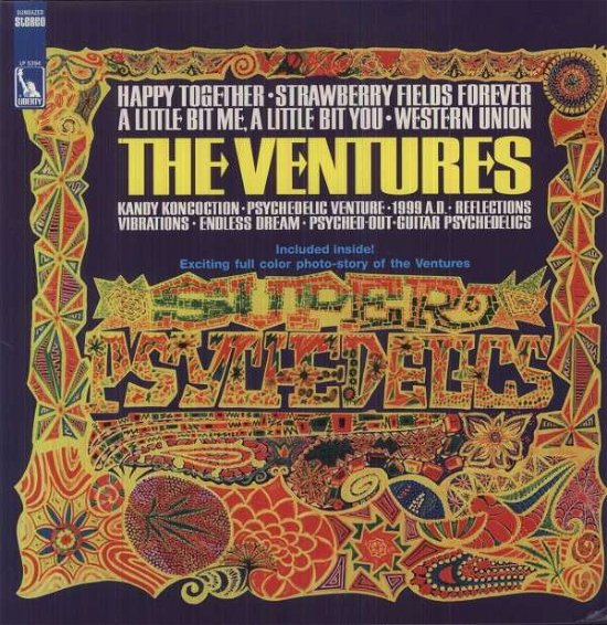 Cover for The Ventures · Super Psychedelics (BLUE VINYL) (LP) [Limited edition] (2012)