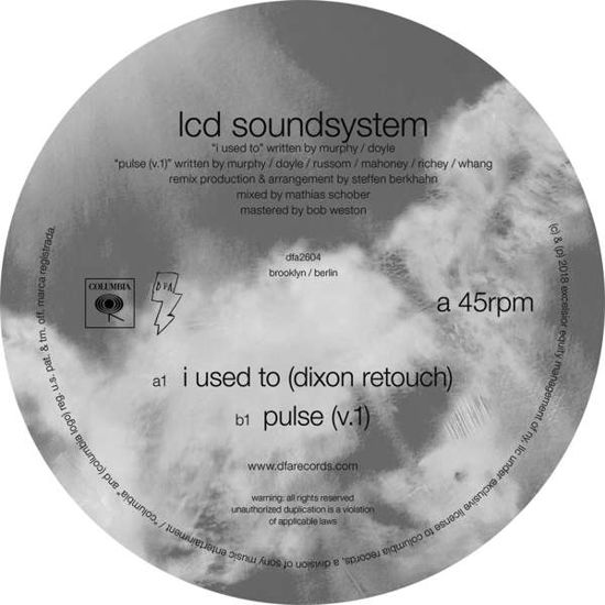 I Used To (dixon Retouch) - Lcd Soundsystem - Musique - DFA - 0829732260410 - 7 décembre 2018