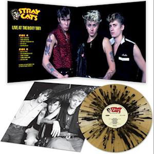 Cover for Stray Cats · Live at the Roxy 1981 - Gold / Black Splatter (LP) [Coloured edition] (2022)