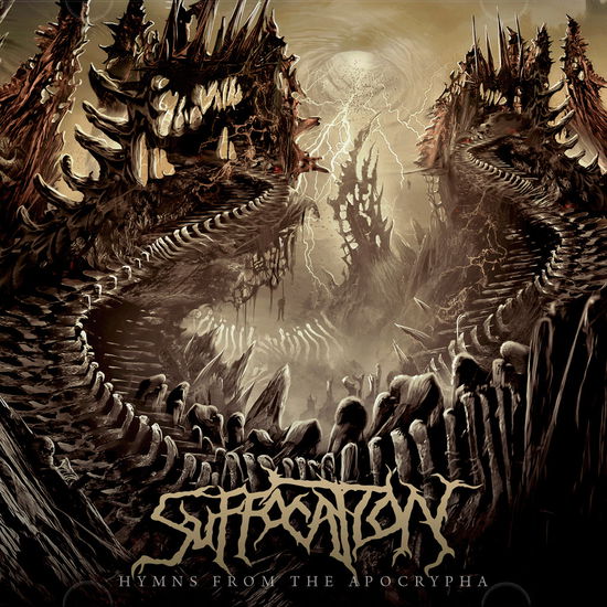 Cover for Suffocation · Hymns from the Apocrypha (Brown &amp; White Splatter) (LP) [Coloured edition] (2023)