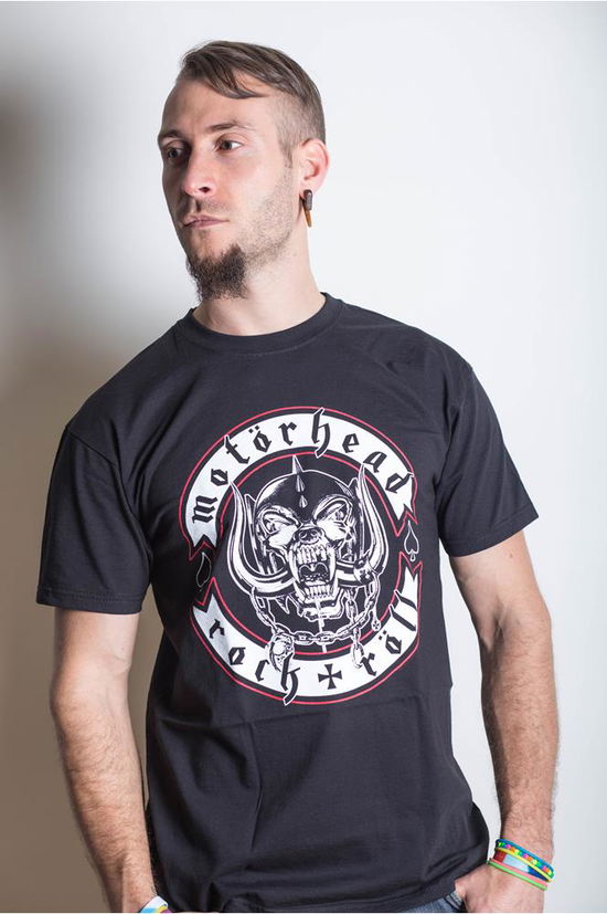 Motorhead Unisex T-Shirt: Biker Badge - Motörhead - Mercancía - Global - Apparel - 5055295347410 - 