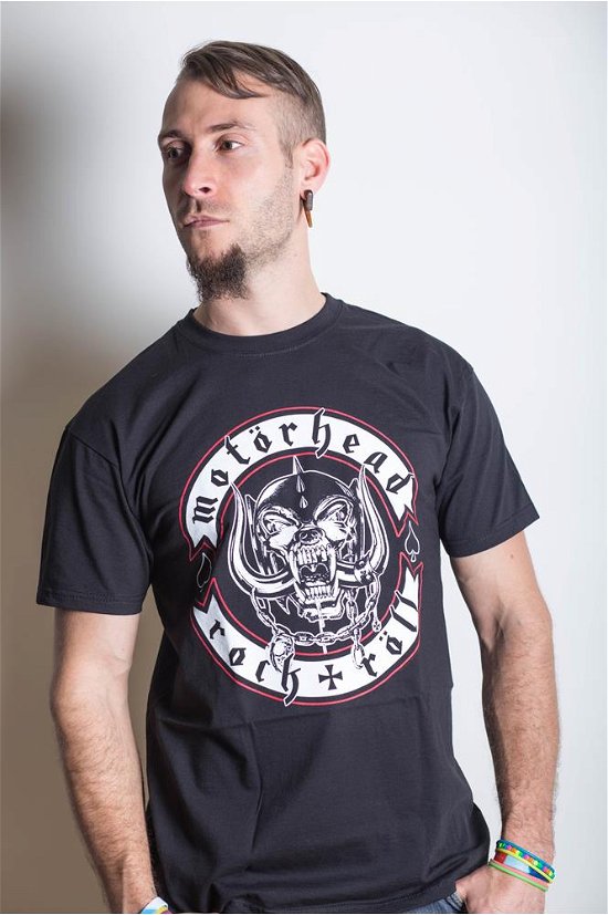 Motorhead Unisex T-Shirt: Biker Badge - Motörhead - Fanituote - Global - Apparel - 5055295347410 - 