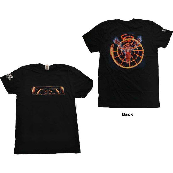 Cover for Tool · Tool Unisex T-Shirt: Flame Spiral (Black) (Back &amp; Sleeve Print) (T-shirt) [size S] [Black - Unisex edition] (2021)