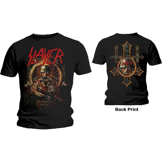 Slayer Unisex T-Shirt: Hard Cover Comic Book (Back Print) - Slayer - Gadżety - Global - Apparel - 5056170618410 - 17 stycznia 2020