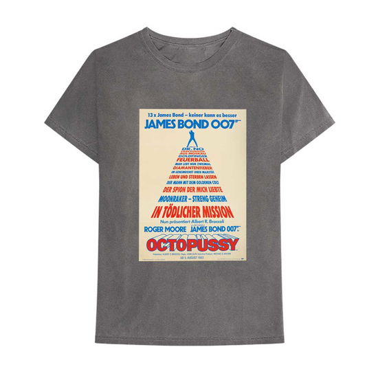 James Bond 007 Unisex T-Shirt: Octopussy German Poster - James Bond 007 - Koopwaar -  - 5056561010410 - 