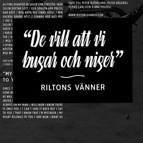 Cover for Riltons Vänner · De Vill At Vi Bugar Sockeye Pop / Rock (CD) (2008)