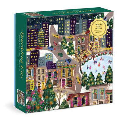 Galison · Joy Laforme Sparkling City 1000 Piece Foil Puzzle In a Square Box (SPIEL) (2023)