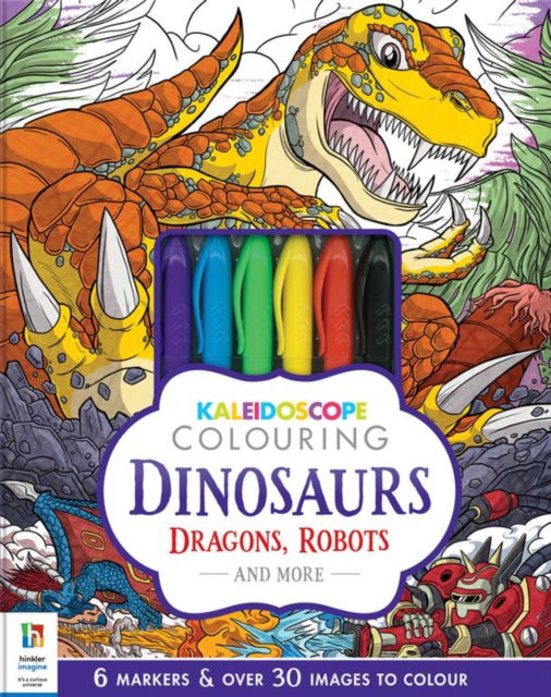 Cover for Hinkler Pty Ltd · Kaleidoscope Colouring Kit Dinosaurs Dragons Robots &amp; More - Dinosaurs (Book) (2024)