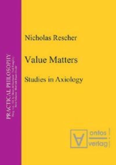 Cover for Rescher · Value Matters (Bok) (2004)