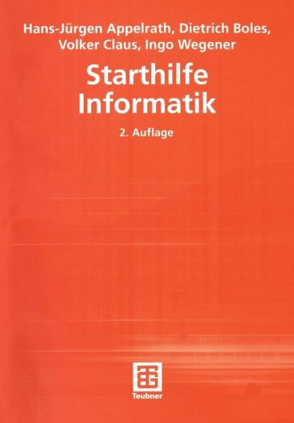 Cover for Ingo Wegener · Starthilfe Informatik (Taschenbuch) [German, 2., Durchges. Aufl. 2002 edition] (2002)