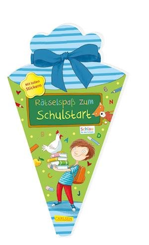 Cover for Caroline Fuchs · Schlau für die Schule: Rätselspaß zum Schulstart mit Stickern (Schultüte 2023 blau) (Book) (2023)