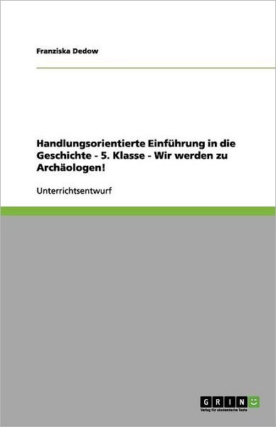 Cover for Dedow · Handlungsorientierte Einführung i (Pocketbok) [German edition] (2012)