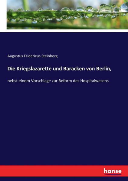 Cover for Steinberg · Die Kriegslazarette und Barac (Book) (2017)