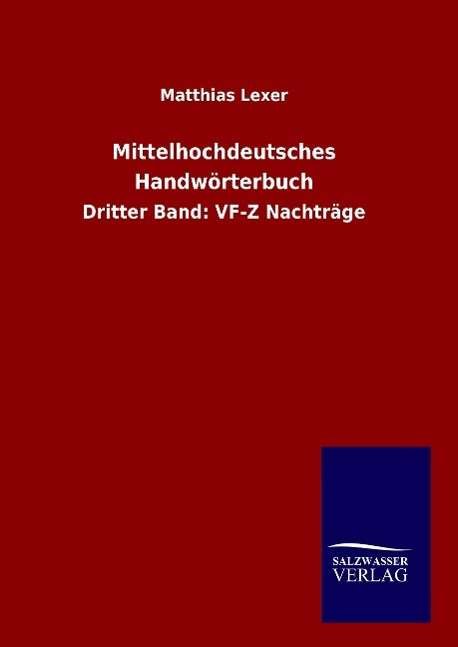 Cover for Lexer · Mittelhochdeutsches Handwörterbuc (Book)