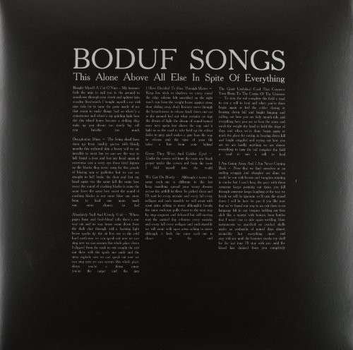 Cover for Boduf Songs · This Alone Above All (LP) (2010)