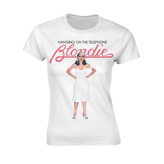 Cover for Blondie · Hanging on the Telephone (White) (T-shirt) [size L] [White edition] (2019)