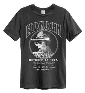 Cover for Elton John · Elton John Live In Concert Amplified Vintage Charcoal (T-shirt) [size S] (2020)