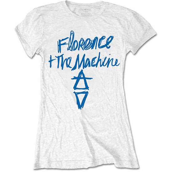 Cover for Florence + the Machine · Florence &amp; The Machine Ladies T-Shirt: Hand Drawn Logo (T-shirt) [size S] [White - Ladies edition]