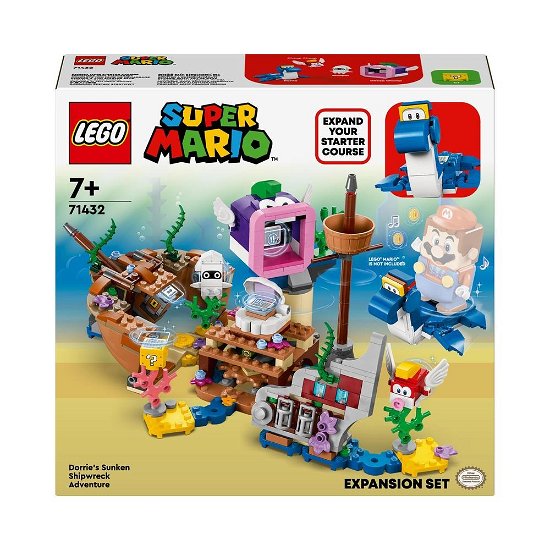 LEGO Super Mario 71432 Uitbreidingsset: Dorries Gezonken Scheepswrak - Lego - Koopwaar -  - 5702017592411 - 