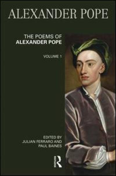Cover for Alexander Pope · The Poems of Alexander Pope: Volume One - Longman Annotated English Poets (Inbunden Bok) (2019)