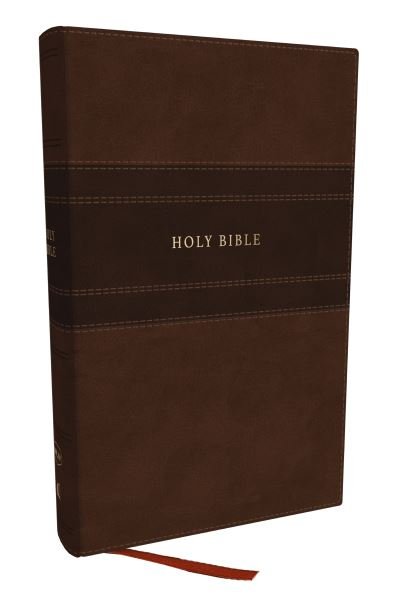 Cover for Thomas Nelson · NKJV Personal Size Large Print Bible with 43,000 Cross References, Brown Leathersoft, Red Letter, Comfort Print (Läderbok) (2024)