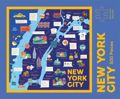 Cover for Hardie Grant Explore · New York City Map Puzzle: 500-Piece Jigsaw Puzzle - Map Puzzle (SPIL) [First Edition, Novelty,Slips,Act Pcks,Dolls,Puzzle edition] (2021)