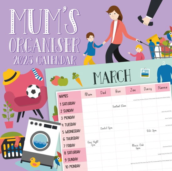 Cover for Red Robin · Mum's Organiser 2025 Square Wall Calendar (Paperback Book) (2024)