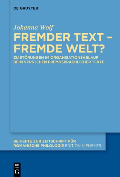 Cover for Wolf · Fremder Text - fremde Welt? (Bok) (2022)