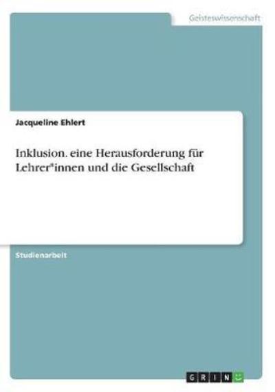 Cover for Ehlert · Inklusion. eine Herausforderung (Book)