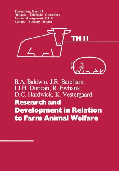 Cover for Duncan · Research and Development in Relation to Farm Animal Welfare - Tierhaltung   Animal Management (Paperback Book) [1981 edition] (1981)