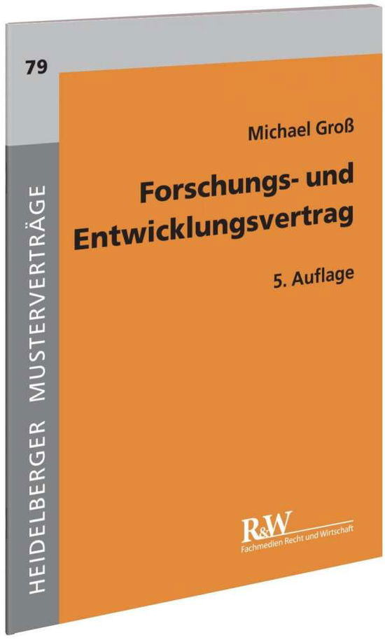 Cover for Groß · Forschungs- und Entwicklungsvertra (Buch)