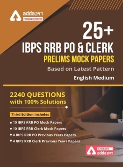 25+ IBPS RRB Mock Papers for PO & Clerk Book - Adda247 - Böcker - Metis Eduventures pvt ltd - 9789389924411 - 15 oktober 2020