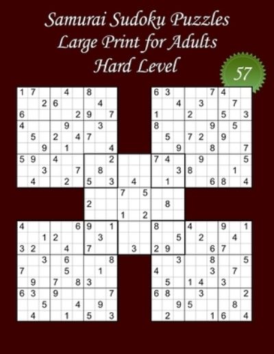 Cover for Lani Carton · Samurai Sudoku Puzzles - Large Print for Adults - Hard Level - N Degrees57 (Paperback Book) (2020)