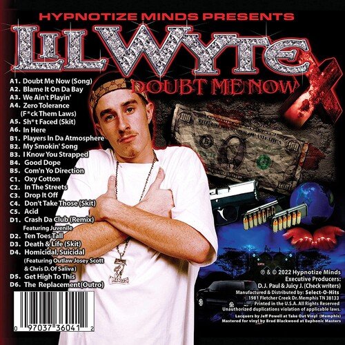 Doubt Me Now (White Vinyl) - Lil Wyte - Muziek - HYPNOTIZE MINDS - 0097037360412 - 11 maart 2022