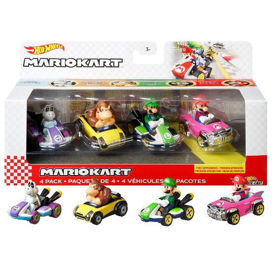 Hot Wheels Mario Kart Die Cast 4 Pack 3 - Hot Wheels - Merchandise -  - 0194735101412 - November 20, 2023