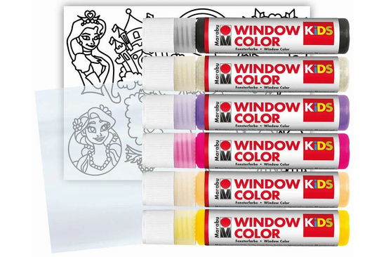 Marabu - Fun & Fancy Window Color 6x25ml - Princess (822509) - Marabu - Produtos - Marabu - 4007751960412 - 