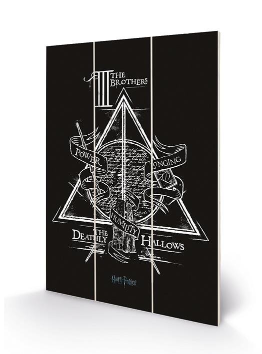 Cover for Wood Poster · HARRY POTTER - Deathly Hallows - Wood Print 20x29. (MERCH) (2020)